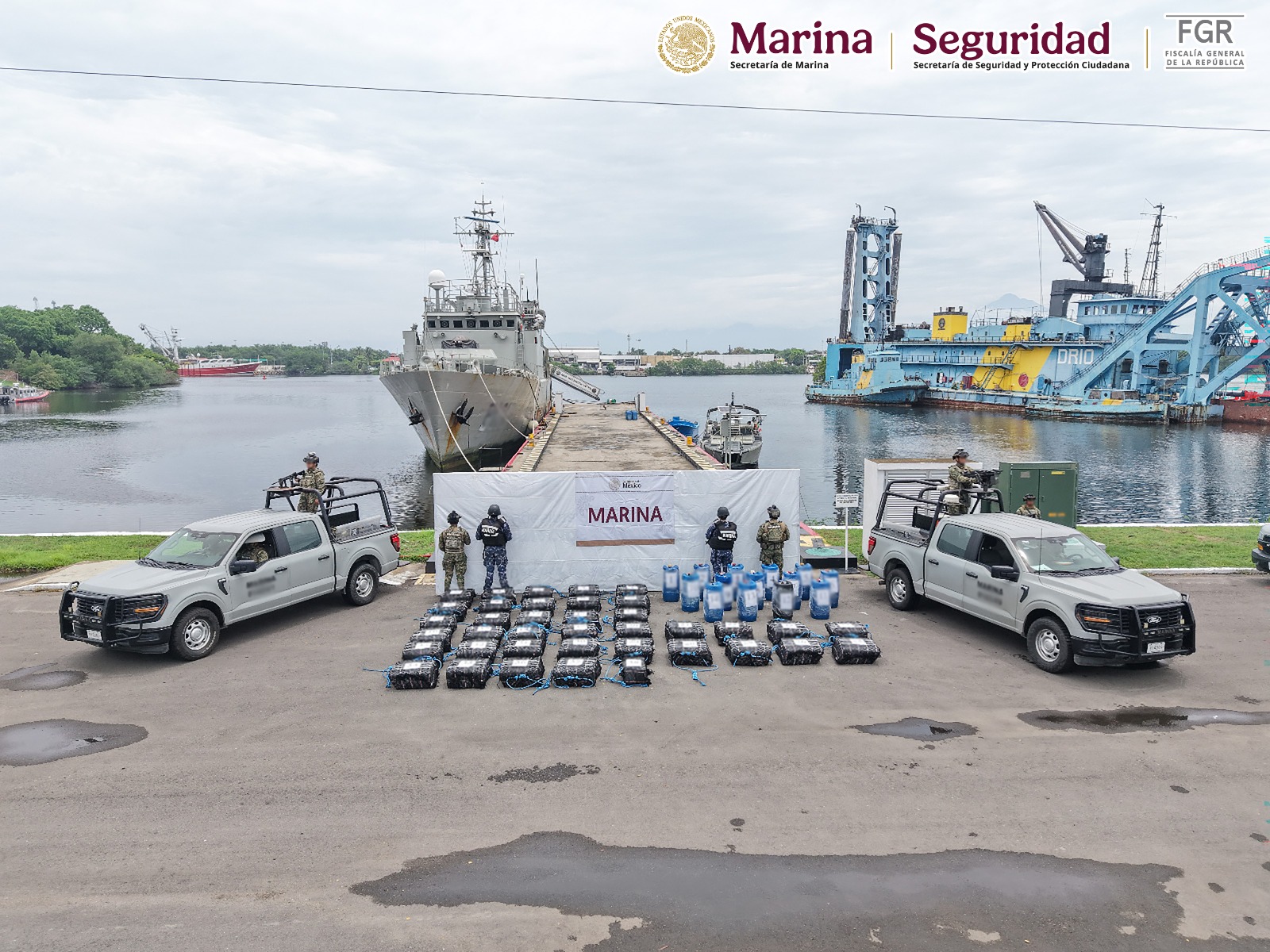 En Chiapas, Marina asegura alrededor de 1.1 toneladas de presunta cocaína
